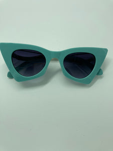 Teal Cat-Eyes Sunglasses