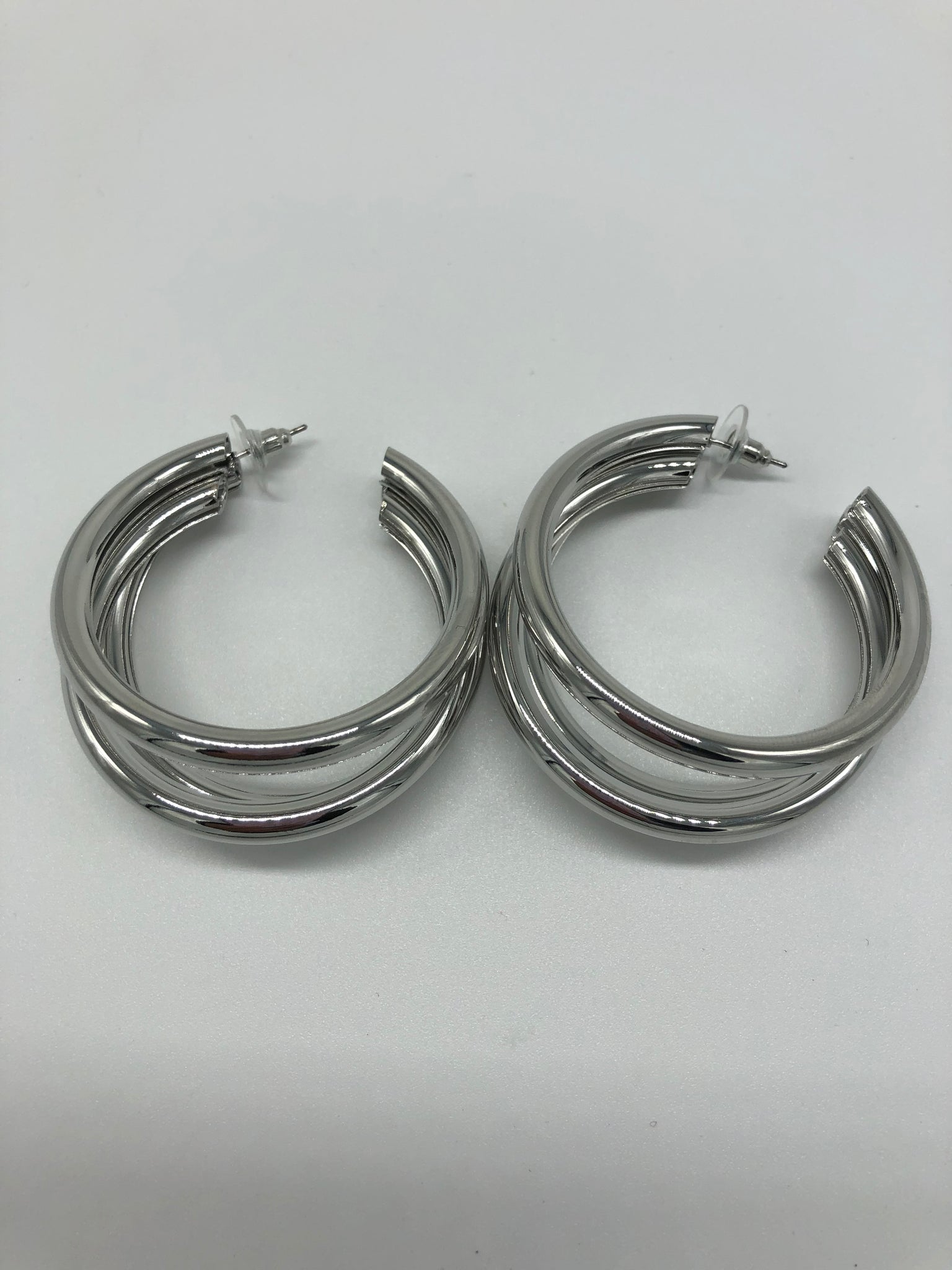 Silver Hoops